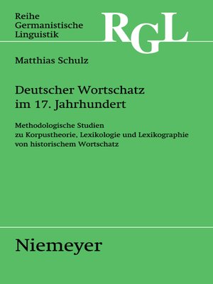 cover image of Deutscher Wortschatz im 17. Jahrhundert
